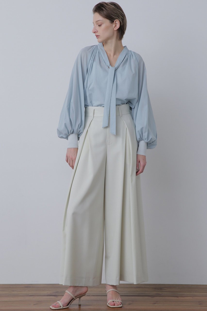 【ヒューエルミュージアム/hueLe Museum】の【STUMBLY】Cross Tuck Wide Pants 人気、トレンドファッション・服の通販 founy(ファニー) 　ファッション　Fashion　レディースファッション　Fashion for Women　パンツ　Pants & Trousers　パターン　Pattern, Design Print　フレア　Flare, Flared　フロント　Front, Front Design　ワイド　Wide, Wide Fit　other-6|ID: prp329100004585499 ipo3291000000032828533