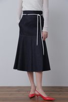 【ヒューエルミュージアム/hueLe Museum】の【STUMBLY】 Cotton/Silk Peplum Skirt 人気、トレンドファッション・服の通販 founy(ファニー) ファッション Fashion レディースファッション WOMEN スカート Skirt ロングスカート Long Skirt なめらか Smooth シルク Silk デニム Denim フロント Front ペプラム Peplum ロング Long エレガント 上品 Elegant |ID:prp329100004585500