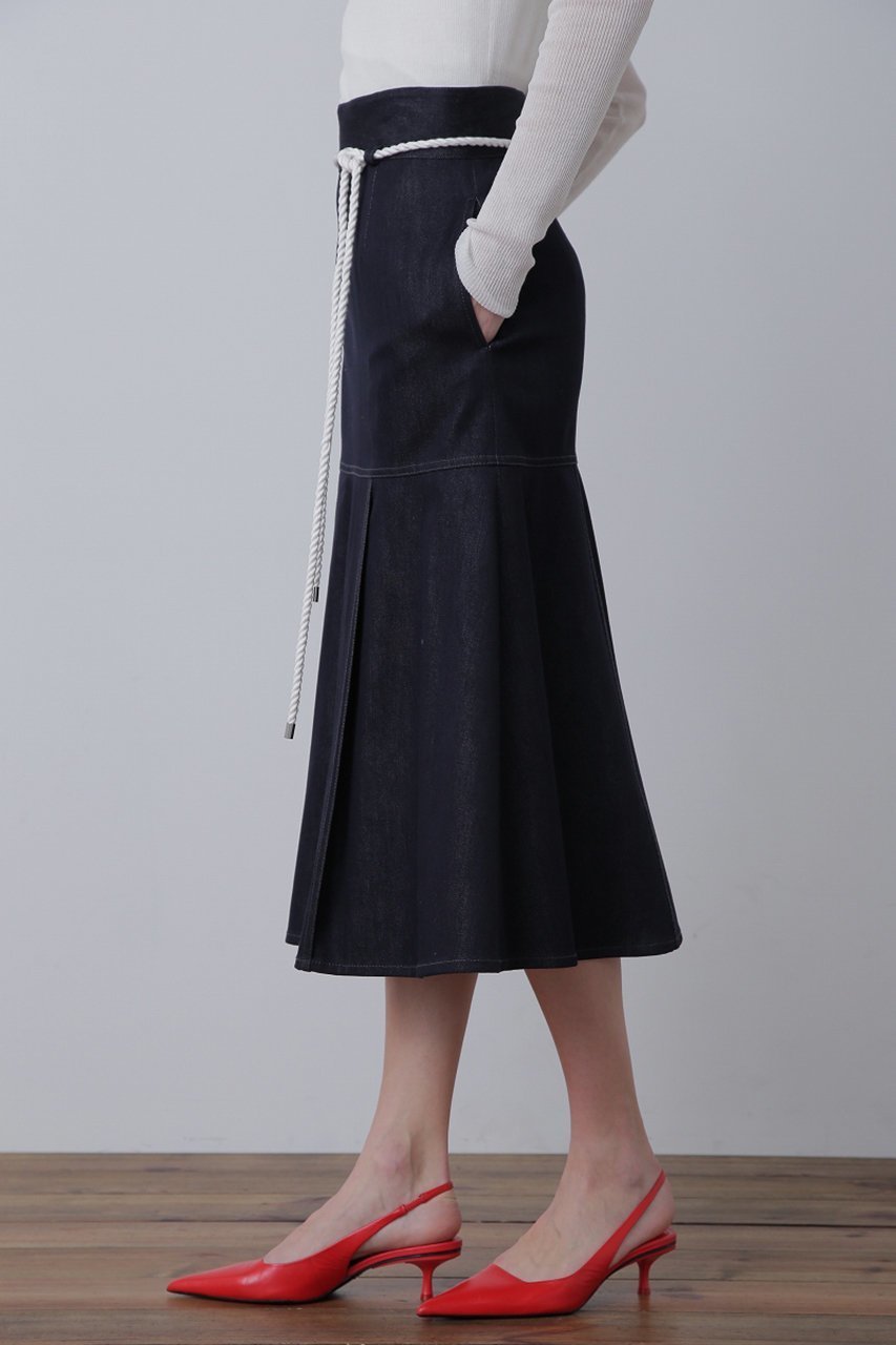 【ヒューエルミュージアム/hueLe Museum】の【STUMBLY】 Cotton/Silk Peplum Skirt 人気、トレンドファッション・服の通販 founy(ファニー) 　ファッション　Fashion　レディースファッション　Ladies' Fashion Online　スカート　Skirt　ロングスカート　Long Skirt　なめらか　Smooth　シルク　Silk　デニム　Denim　フロント　Front　ペプラム　Peplum　ロング　Long　エレガント 上品　Elegant　other-2|ID: prp329100004585500 ipo3291000000032513861