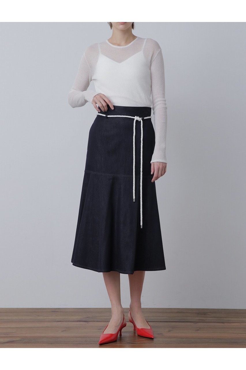 【ヒューエルミュージアム/hueLe Museum】の【STUMBLY】 Cotton/Silk Peplum Skirt 人気、トレンドファッション・服の通販 founy(ファニー) 　ファッション　Fashion　レディースファッション　Ladies' Fashion Online　スカート　Skirt　ロングスカート　Long Skirt　なめらか　Smooth　シルク　Silk　デニム　Denim　フロント　Front　ペプラム　Peplum　ロング　Long　エレガント 上品　Elegant　other-5|ID: prp329100004585500 ipo3291000000032513864