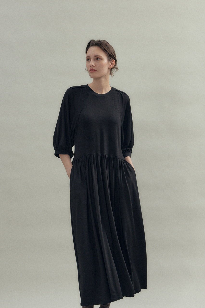 【フローレント/FLORENT】のレーヨン ストレッチ ワンピース 人気、トレンドファッション・服の通販 founy(ファニー) 　ファッション　Fashion　レディースファッション　Fashion for Women　ワンピース　Dresses　チュニック　Tunic Tops & Dresses　なめらか　Smooth, Silky Texture　ギャザー　Gathered, Ruffled　シューズ　Shoes, Footwear　ストレッチ　Stretch, Stretchy Fabric　チュニック　Tunic, Long Top　フェミニン　Feminine, Girly　ロング　Long, Long-Length　エレガント 上品　Elegant　other-6|ID: prp329100004586516 ipo3291000000035557852