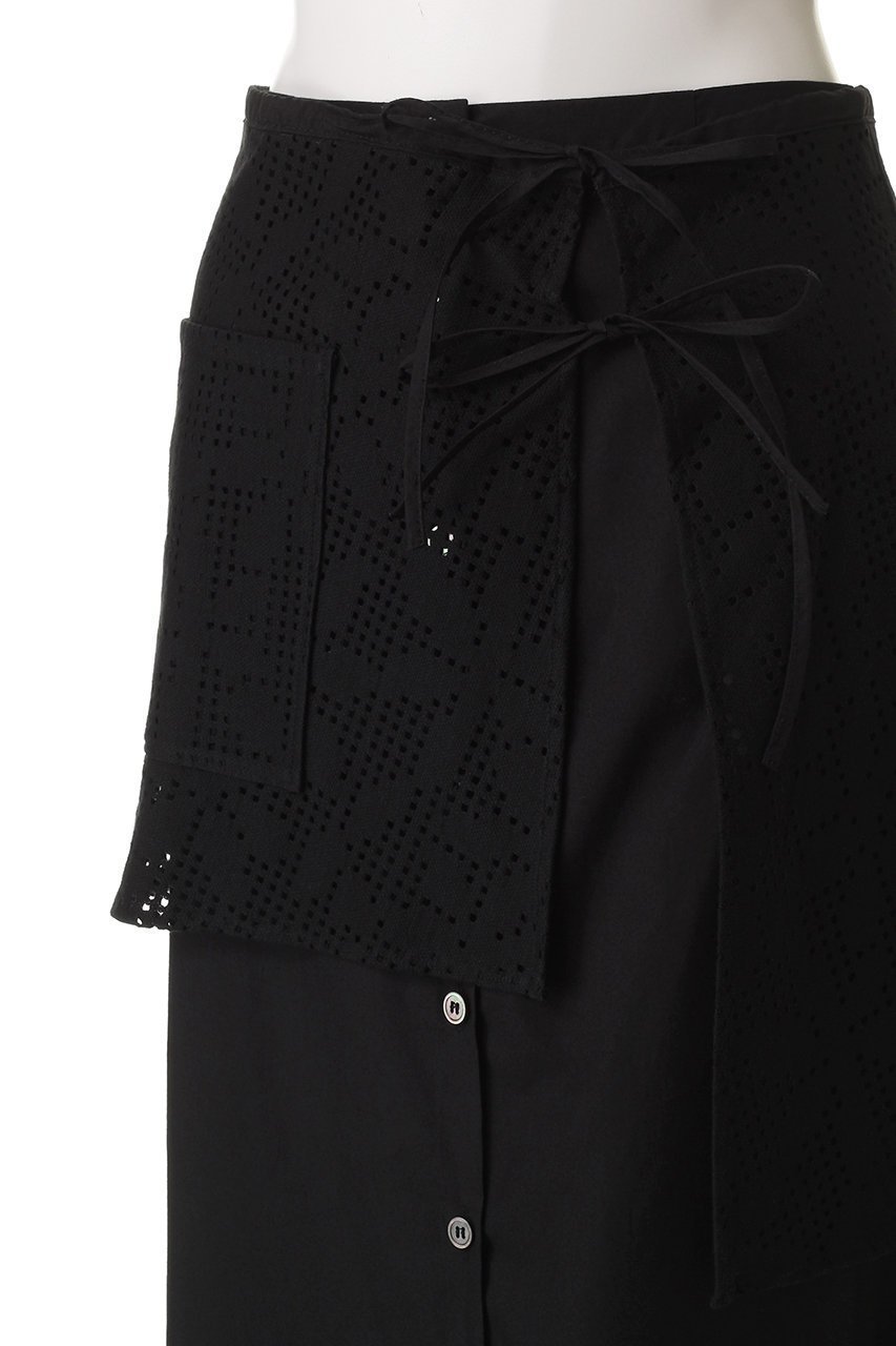 【ミディウミソリッド/MIDIUMISOLID】のlace layered SK スカート 人気、トレンドファッション・服の通販 founy(ファニー) 　ファッション　Fashion　レディースファッション　Fashion for Women　スカート　Skirts　ロングスカート　Long Skirts / Maxi & Midi Skirts　おすすめ　Recommended / Our Picks　アシンメトリー　Asymmetrical Style　スリット　Slit, Slit Detail　タイプライター　Typewriter Fabric, Crisp Cotton　デニム　Denim, Jeans Material　フロント　Front, Front Design　ラップ　Wrap, Wrap Design　レース　Lace, Lace Fabric　ロング　Long, Long-Length　other-5|ID: prp329100004586532 ipo3291000000035399698