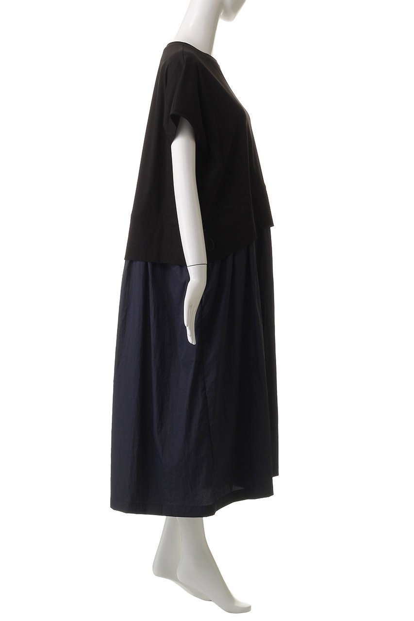 【ハウス オブ ロータス/HOUSE OF LOTUS】のコットンスムースバイカラーワンピース 人気、トレンドファッション・服の通販 founy(ファニー) 　ファッション　Fashion　レディースファッション　Ladies' Fashion Online　ワンピース　Dress　チュニック　Tunic　なめらか　Smooth　スリーブ　Sleeve　タフタ　Taffeta　チュニック　Tunic　ドローコード　Draw Cord　フレンチ　French　ロング　Long　NEW・新作・新着・新入荷　New Arrivals　other-3|ID: prp329100004586534 ipo3291000000032522734