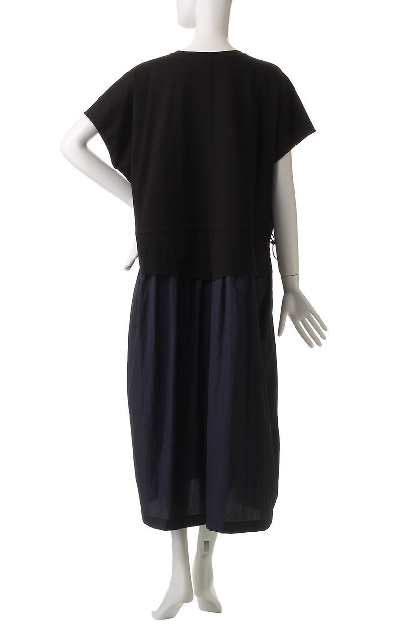 【ハウス オブ ロータス/HOUSE OF LOTUS】のコットンスムースバイカラーワンピース 人気、トレンドファッション・服の通販 founy(ファニー) 　ファッション　Fashion　レディースファッション　Ladies' Fashion Online　ワンピース　Dress　チュニック　Tunic　なめらか　Smooth　スリーブ　Sleeve　タフタ　Taffeta　チュニック　Tunic　ドローコード　Draw Cord　フレンチ　French　ロング　Long　NEW・新作・新着・新入荷　New Arrivals　other-4|ID: prp329100004586534 ipo3291000000032522735