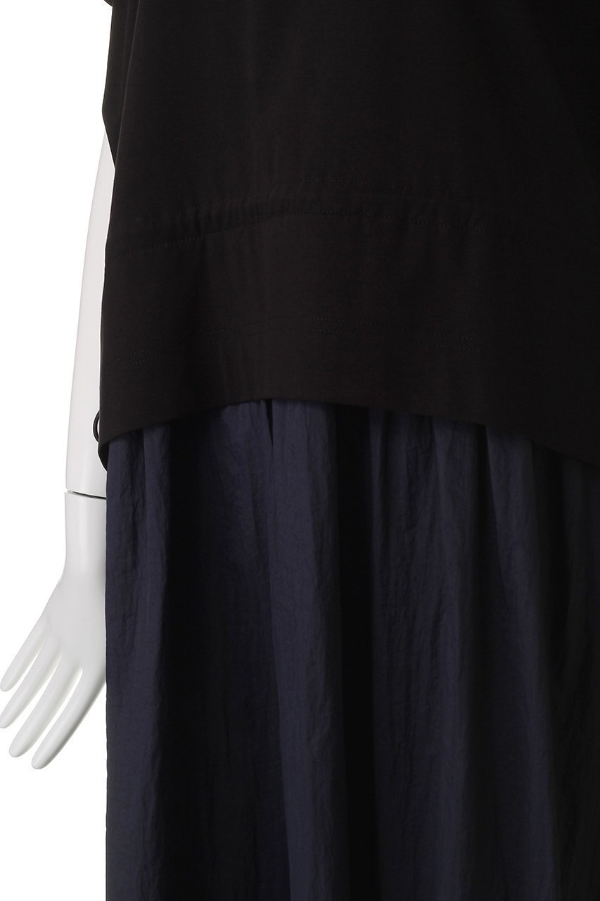 【ハウス オブ ロータス/HOUSE OF LOTUS】のコットンスムースバイカラーワンピース 人気、トレンドファッション・服の通販 founy(ファニー) 　ファッション　Fashion　レディースファッション　Ladies' Fashion Online　ワンピース　Dress　チュニック　Tunic　なめらか　Smooth　スリーブ　Sleeve　タフタ　Taffeta　チュニック　Tunic　ドローコード　Draw Cord　フレンチ　French　ロング　Long　NEW・新作・新着・新入荷　New Arrivals　other-5|ID: prp329100004586534 ipo3291000000032522736