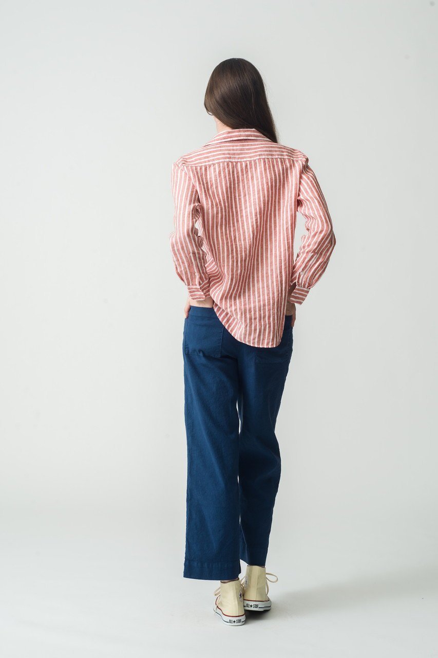 【フランク&アイリーン/Frank&Eileen】のEILEEN イタリアンリネン レッドストライプシャツ 人気、トレンドファッション・服の通販 founy(ファニー) ファッション Fashion レディースファッション Fashion for Women トップス・カットソー Cut & Sew Tops シャツ・ブラウス・オフィスカジュアル Elegant Blouses & Button-Ups ストライプ Stripe, Striped Pattern スリーブ Sleeve, Long Sleeve / Short Sleeve バランス Balance, Style Balance リネン Linen, Linen Fabric ロング Long, Long-Length 定番 Standard, Basic Item other-7|ID: prp329100004586536 ipo3291000000036388384