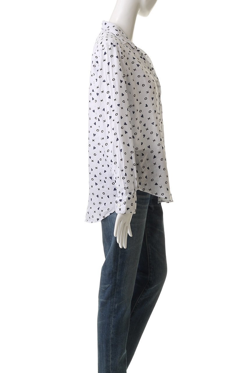 【フランク&アイリーン/Frank&Eileen】のEILEEN イタリアンリネン XOプリントシャツ 人気、トレンドファッション・服の通販 founy(ファニー) 　ファッション　Fashion　レディースファッション　Fashion for Women　トップス・カットソー　Cut & Sew Tops　シャツ・ブラウス・オフィスカジュアル　Elegant Blouses & Button-Ups　スリーブ　Sleeve, Long Sleeve / Short Sleeve　バランス　Balance, Style Balance　プリント　Print, Printed Pattern　リネン　Linen, Linen Fabric　ロング　Long, Long-Length　軽量　Lightweight, Ultra Light　other-3|ID: prp329100004586537 ipo3291000000032522758