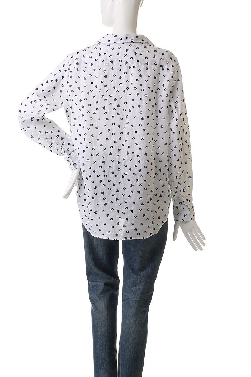 【フランク&アイリーン/Frank&Eileen】のEILEEN イタリアンリネン XOプリントシャツ 人気、トレンドファッション・服の通販 founy(ファニー) 　ファッション　Fashion　レディースファッション　Fashion for Women　トップス・カットソー　Cut & Sew Tops　シャツ・ブラウス・オフィスカジュアル　Elegant Blouses & Button-Ups　スリーブ　Sleeve, Long Sleeve / Short Sleeve　バランス　Balance, Style Balance　プリント　Print, Printed Pattern　リネン　Linen, Linen Fabric　ロング　Long, Long-Length　軽量　Lightweight, Ultra Light　other-4|ID: prp329100004586537 ipo3291000000032522759