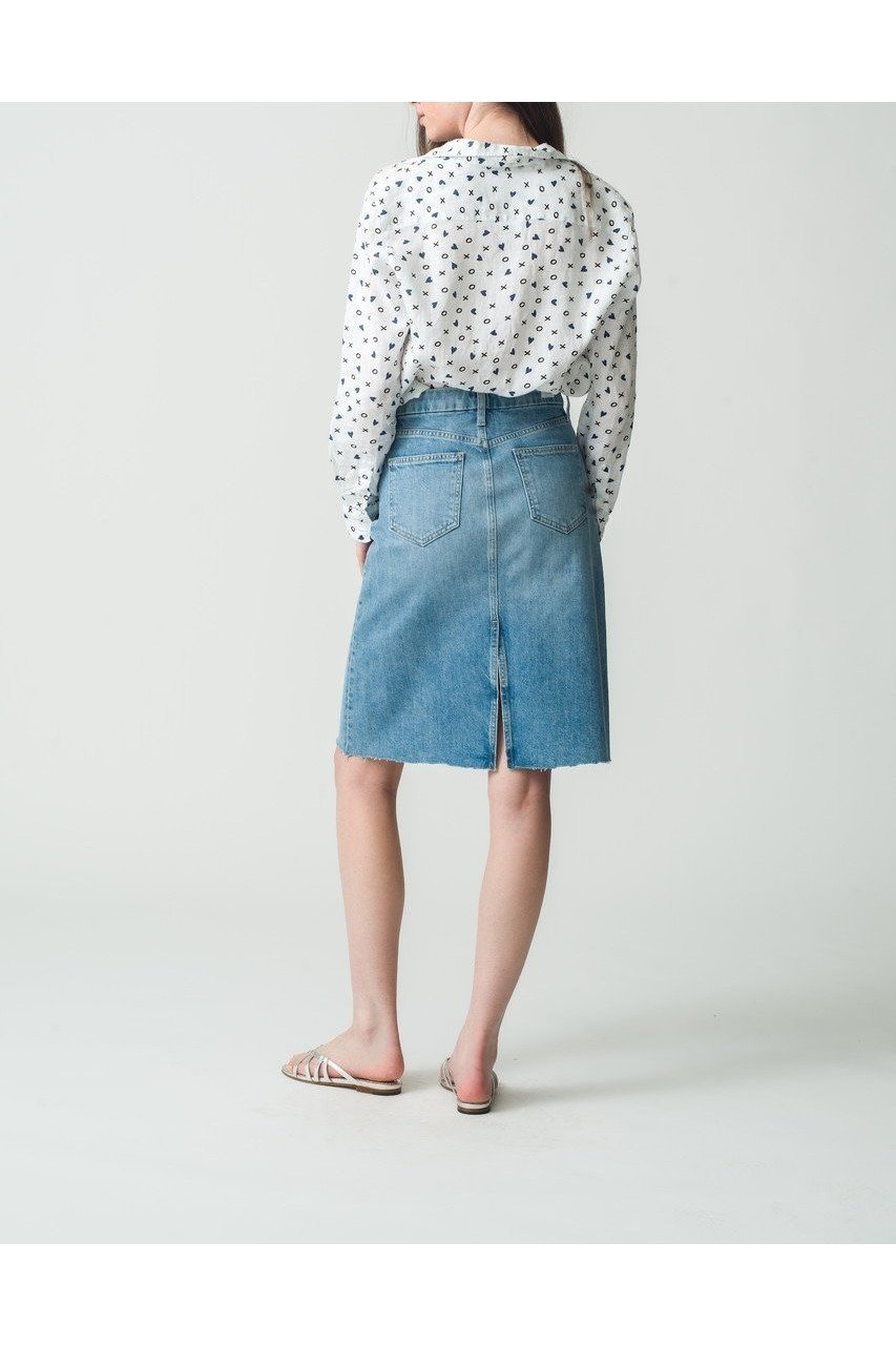 【フランク&アイリーン/Frank&Eileen】のEILEEN イタリアンリネン XOプリントシャツ 人気、トレンドファッション・服の通販 founy(ファニー) 　ファッション　Fashion　レディースファッション　Fashion for Women　トップス・カットソー　Cut & Sew Tops　シャツ・ブラウス・オフィスカジュアル　Elegant Blouses & Button-Ups　スリーブ　Sleeve, Long Sleeve / Short Sleeve　バランス　Balance, Style Balance　プリント　Print, Printed Pattern　リネン　Linen, Linen Fabric　ロング　Long, Long-Length　軽量　Lightweight, Ultra Light　other-7|ID: prp329100004586537 ipo3291000000032522762
