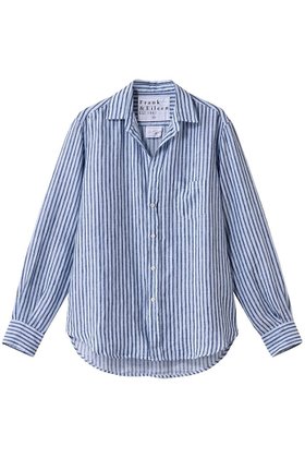 【フランク&アイリーン/Frank&Eileen】 EILEEN イタリアンリネン ライトブルーストライプシャツ人気、トレンドファッション・服の通販 founy(ファニー) ファッション Fashion レディースファッション Fashion for Women トップス・カットソー Cut & Sew Tops シャツ・ブラウス・オフィスカジュアル Elegant Blouses & Button-Ups スリーブ Sleeve, Long Sleeve / Short Sleeve リネン Linen, Linen Fabric ロング Long, Long-Length |ID:prp329100004586539