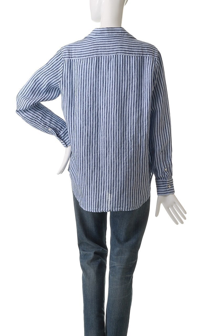 【フランク&アイリーン/Frank&Eileen】のEILEEN イタリアンリネン ライトブルーストライプシャツ 人気、トレンドファッション・服の通販 founy(ファニー) 　ファッション　Fashion　レディースファッション　Fashion for Women　トップス・カットソー　Cut & Sew Tops　シャツ・ブラウス・オフィスカジュアル　Elegant Blouses & Button-Ups　スリーブ　Sleeve, Long Sleeve / Short Sleeve　リネン　Linen, Linen Fabric　ロング　Long, Long-Length　other-4|ID: prp329100004586539 ipo3291000000035790642