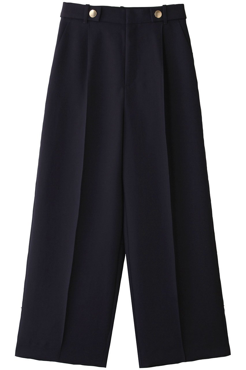 【アルアバイル/allureville】のダブルカバークロススラックスパンツ インテリア・キッズ・メンズ・レディースファッション・服の通販 founy(ファニー) 　ファッション　Fashion　レディースファッション　Fashion for Women　パンツ　Pants & Trousers　スリム　Slim, Slim Fit　ワイド　Wide, Wide Fit　ネイビー|ID: prp329100004586558 ipo3291000000035401471