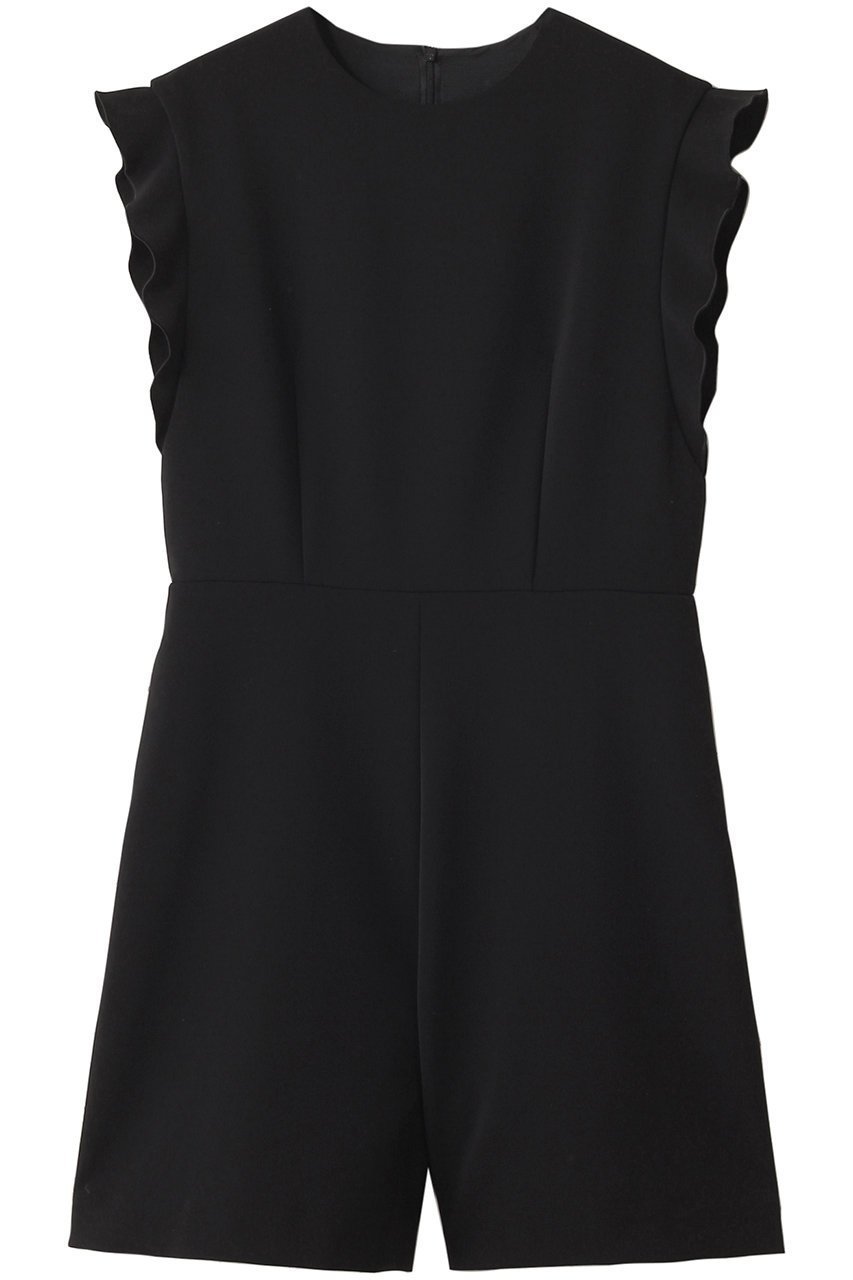 【アルアバイル/allureville】の【Loulou Willoughby】ダブルクロスミニオールインワン インテリア・キッズ・メンズ・レディースファッション・服の通販 founy(ファニー) 　ファッション　Fashion　レディースファッション　Fashion for Women　パンツ　Pants & Trousers　ストレッチ　Stretch, Stretchy Fabric　ダブル　Double, Double-Breasted　パーティ　Party, Party Style　フィット　Fit, Slim Fit　フリル　Frill, Ruffle　ブラック|ID: prp329100004586561 ipo3291000000035401488