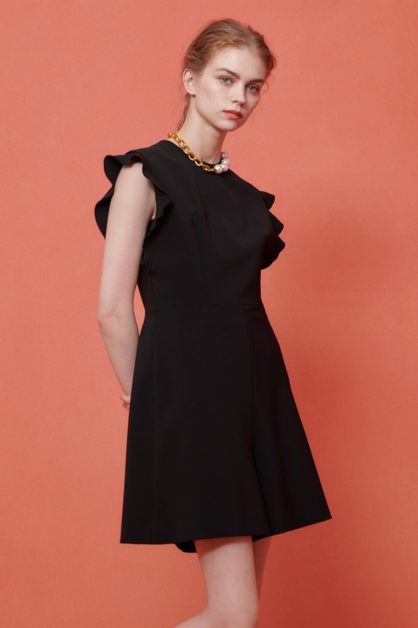 【アルアバイル/allureville】の【Loulou Willoughby】ダブルクロスミニオールインワン 人気、トレンドファッション・服の通販 founy(ファニー) 　ファッション　Fashion　レディースファッション　Fashion for Women　パンツ　Pants & Trousers　ストレッチ　Stretch, Stretchy Fabric　ダブル　Double, Double-Breasted　パーティ　Party, Party Style　フィット　Fit, Slim Fit　フリル　Frill, Ruffle　other-6|ID: prp329100004586561 ipo3291000000035401493