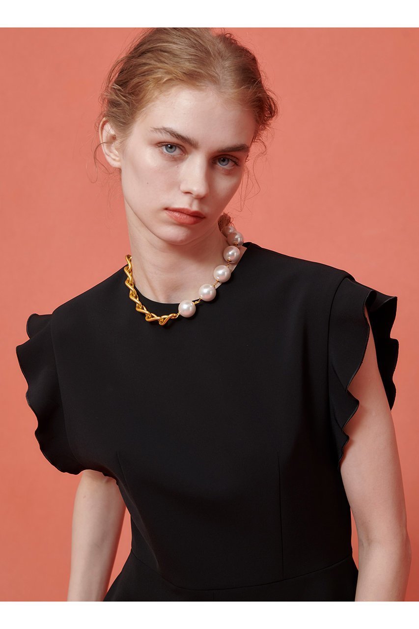 【アルアバイル/allureville】の【Loulou Willoughby】ダブルクロスミニオールインワン 人気、トレンドファッション・服の通販 founy(ファニー) 　ファッション　Fashion　レディースファッション　Fashion for Women　パンツ　Pants & Trousers　ストレッチ　Stretch, Stretchy Fabric　ダブル　Double, Double-Breasted　パーティ　Party, Party Style　フィット　Fit, Slim Fit　フリル　Frill, Ruffle　other-8|ID: prp329100004586561 ipo3291000000035401495