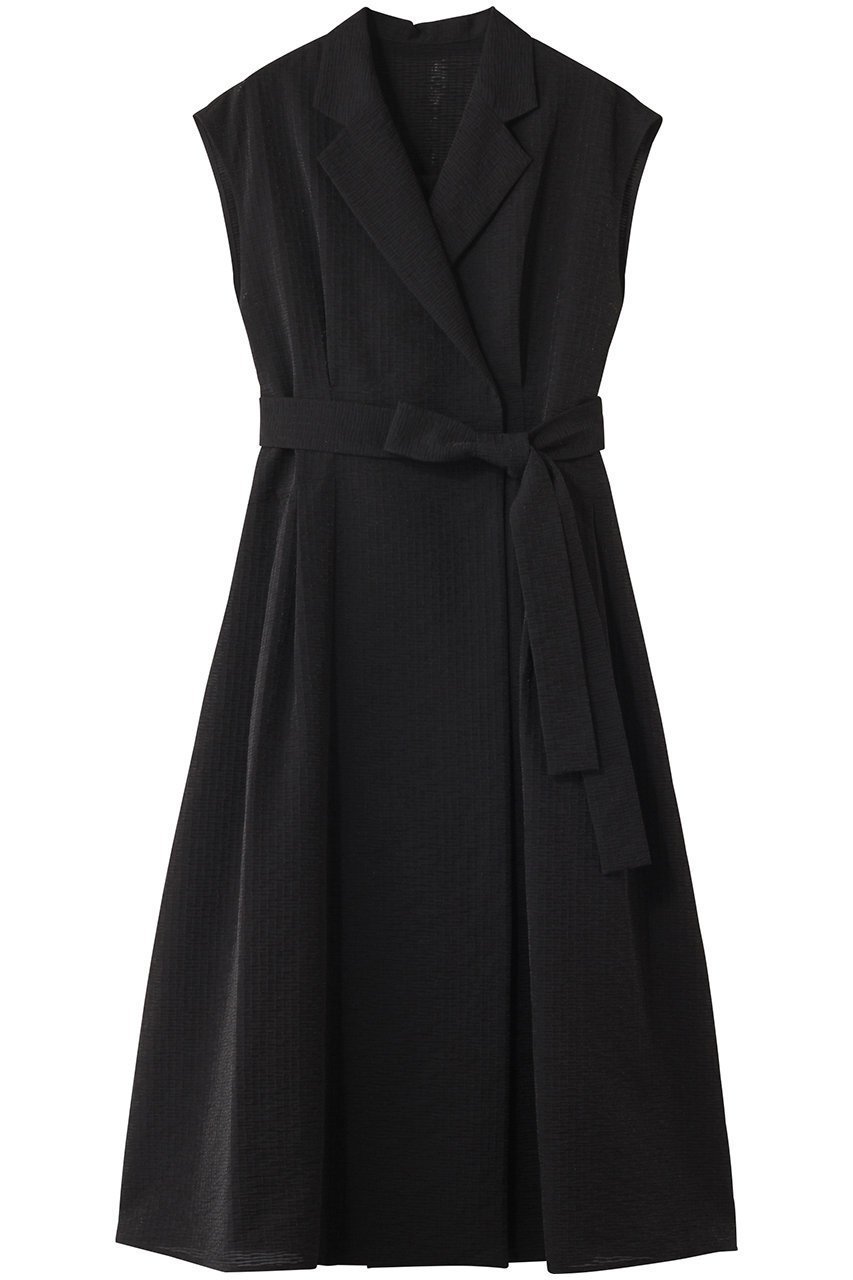 【アルアバイル/allureville】の【Loulou Willoughby】シアージャガードテーラーワンピース インテリア・キッズ・メンズ・レディースファッション・服の通販 founy(ファニー) 　ファッション　Fashion　レディースファッション　Ladies' Fashion Online　ワンピース　Dress　チュニック　Tunic　2025年　2025　クール　Cool　サングラス　Sunglasses　シアー　Sheer　ジャカード　Jacquard　チュニック　Tunic　パーティ　Party　パール　Pearl　ブローチ　Brooch　リボン　Ribbon　ロング　Long　夏　Summer　女優　Actress　A/W・秋冬　Aw・Autumn/Winter・Fw・Fall-Winter　ブラック|ID: prp329100004586564 ipo3291000000032522990