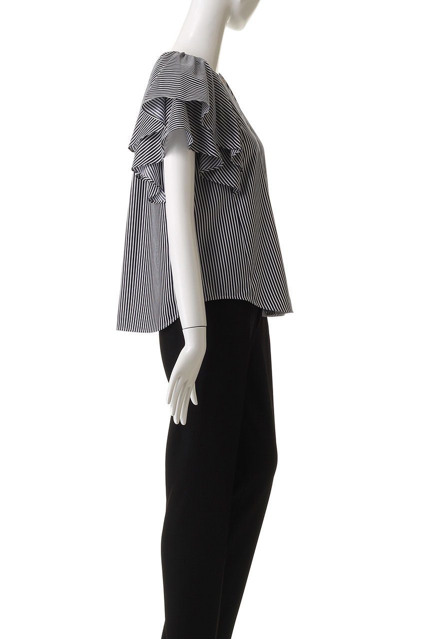 【アルアバイル/allureville】のレイヤーラッフルスリーブブラウス 人気、トレンドファッション・服の通販 founy(ファニー) 　ファッション　Fashion　レディースファッション　Fashion for Women　トップス・カットソー　Cut & Sew Tops　シャツ・ブラウス・オフィスカジュアル　Elegant Blouses & Button-Ups　ショート　Short, Short Length　スリーブ　Sleeve, Long Sleeve / Short Sleeve　タイトスカート　Pencil Skirt, Tight Skirt　デニム　Denim, Jeans Material　バランス　Balance, Style Balance　ラッフル　Ruffle, Frill　other-3|ID: prp329100004586565 ipo3291000000035341419