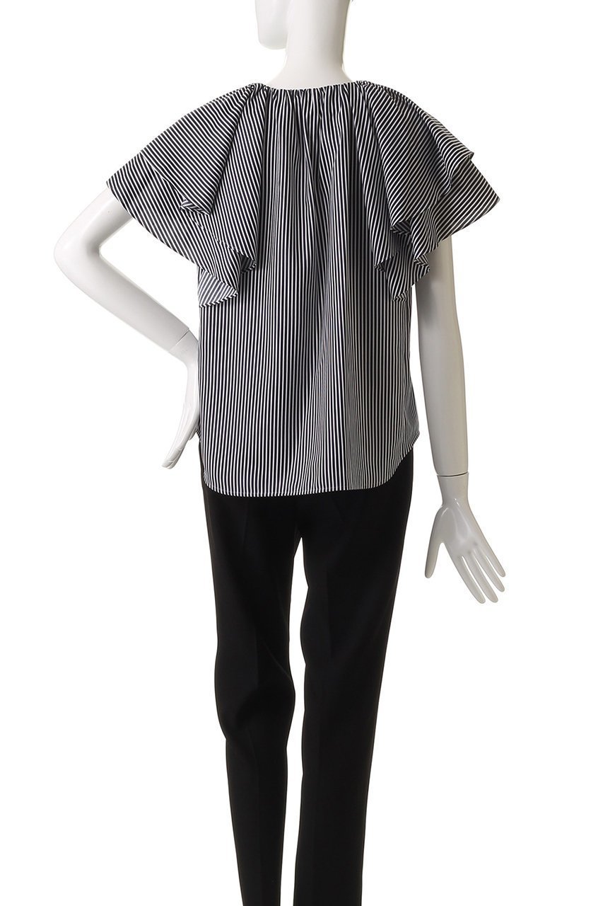 【アルアバイル/allureville】のレイヤーラッフルスリーブブラウス 人気、トレンドファッション・服の通販 founy(ファニー) 　ファッション　Fashion　レディースファッション　Fashion for Women　トップス・カットソー　Cut & Sew Tops　シャツ・ブラウス・オフィスカジュアル　Elegant Blouses & Button-Ups　ショート　Short, Short Length　スリーブ　Sleeve, Long Sleeve / Short Sleeve　タイトスカート　Pencil Skirt, Tight Skirt　デニム　Denim, Jeans Material　バランス　Balance, Style Balance　ラッフル　Ruffle, Frill　other-4|ID: prp329100004586565 ipo3291000000035341421