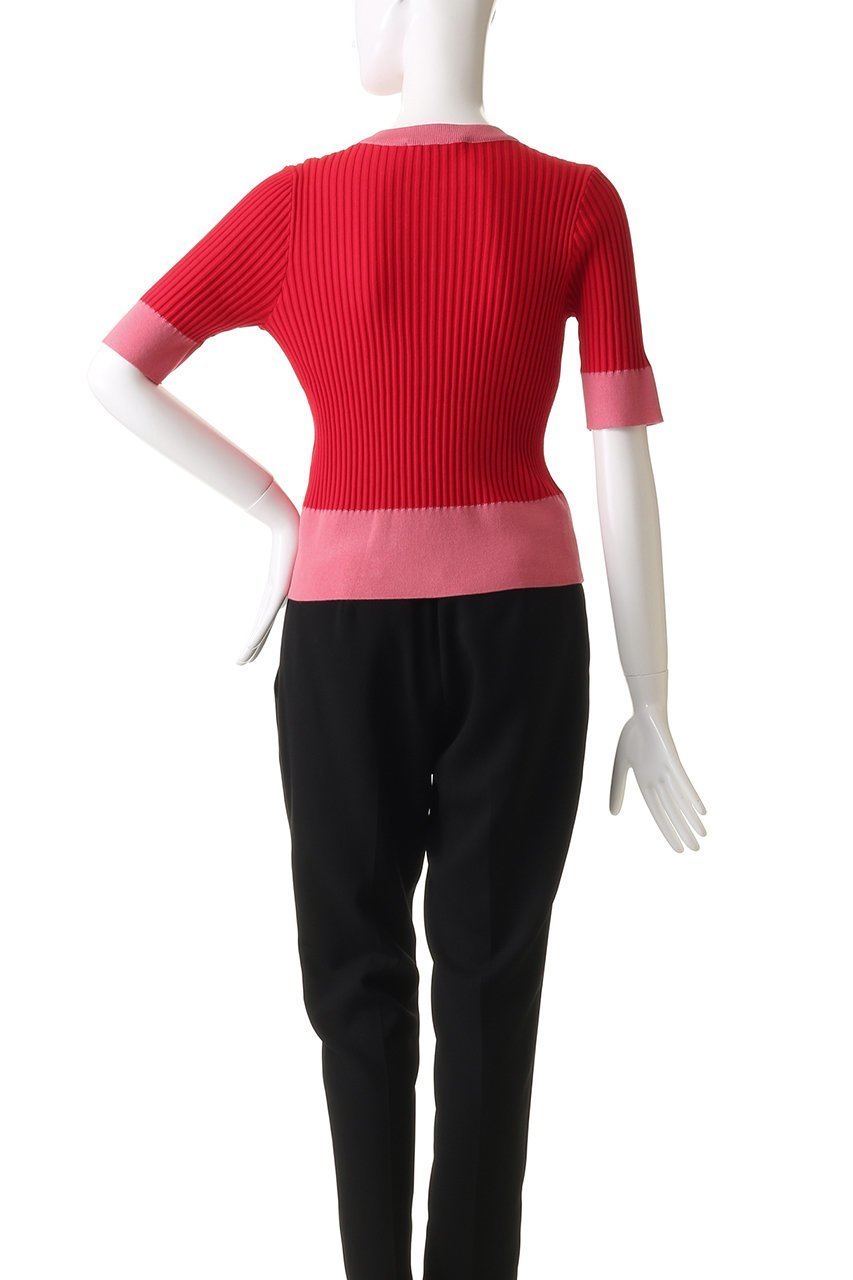 【アルアバイル/allureville】の【Loulou Willoughby】バイカラーキーネック5分袖CD A 人気、トレンドファッション・服の通販 founy(ファニー) 　ファッション　Fashion　レディースファッション　Fashion for Women　トップス・カットソー　Cut & Sew Tops　ニット　Knit Tops & Sweaters　カーディガン・羽織り　Layered Style Cardigans　カーディガン　Cardigan, Knitwear　ファブリック　Fabric, Textile　other-4|ID: prp329100004586566 ipo3291000000035518217