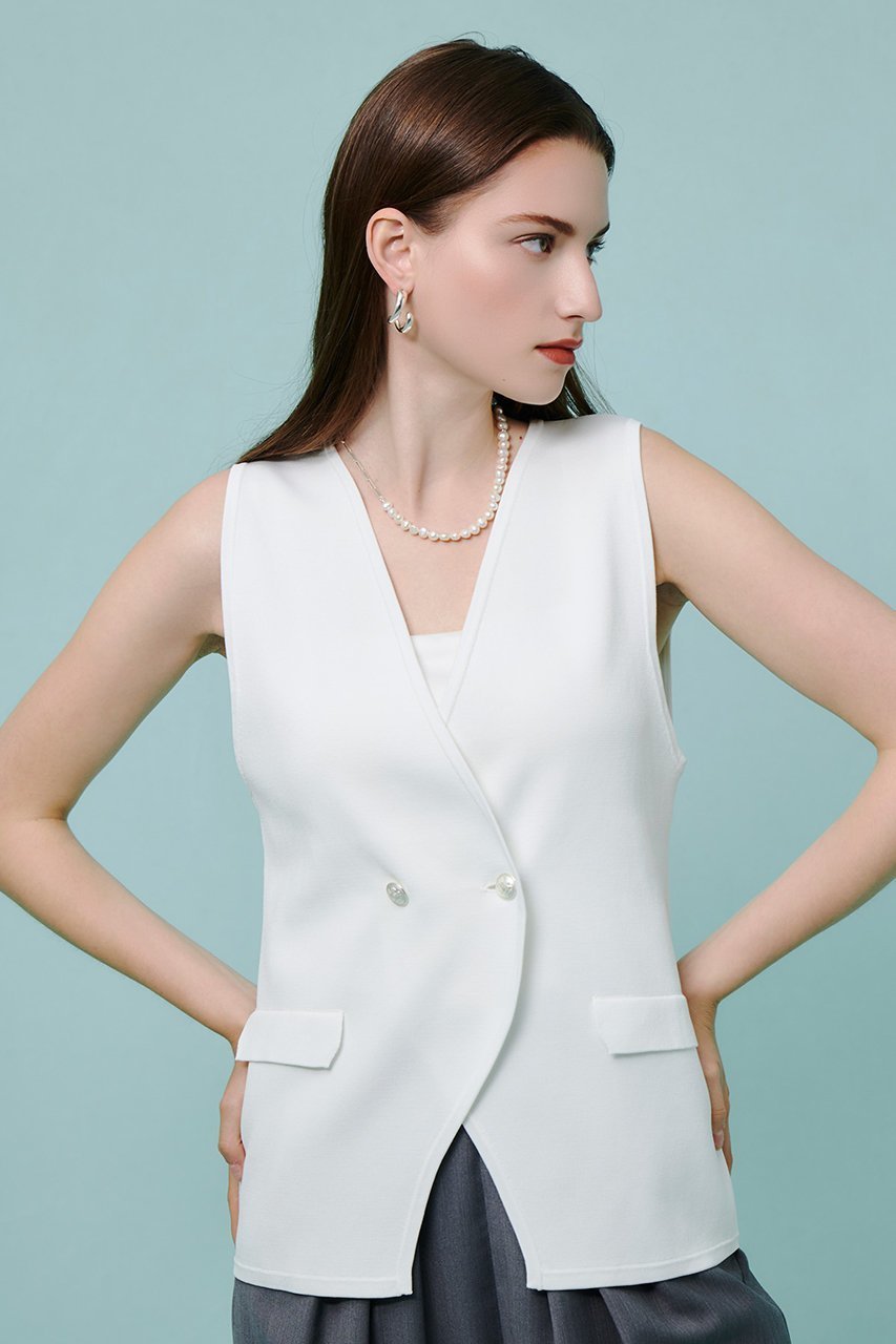 【アルアバイル/allureville】のミラノリブニットジレ 人気、トレンドファッション・服の通販 founy(ファニー) 　ファッション　Fashion　レディースファッション　Fashion for Women　アウター　Coat / Outerwear Collection　レディースジャケット・軽アウター　Jackets　ジャケット　Jacket, Outerwear　フォルム　Silhouette, Form　ベスト　Vest, Waistcoat　夏　Summer　other-8|ID: prp329100004586567 ipo3291000000035401526