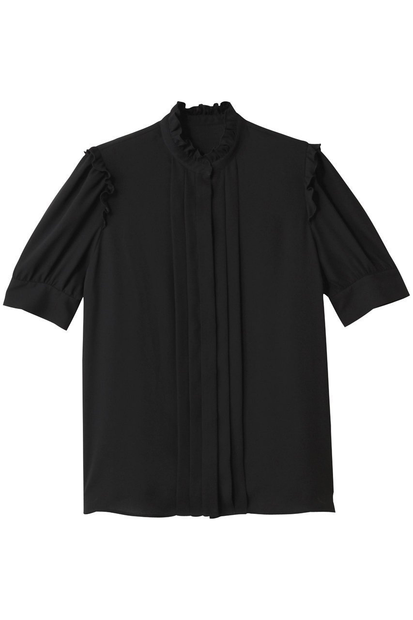 【アルアバイル/allureville】の【Loulou Willoughby】アムンゼンプチフリルBL A インテリア・キッズ・メンズ・レディースファッション・服の通販 founy(ファニー) 　ファッション　Fashion　レディースファッション　Ladies' Fashion Online　トップス・カットソー　Tops/Tshirt　シャツ/ブラウス　Shirts/Blouses　おすすめ　Recommend　とろみ　Thickness　ショート　Short　スリーブ　Sleeve　ダウン　Down　デニム　Denim　フェミニン　Feminine　フリル　Frills　ボトム　Bottom　エレガント 上品　Elegant　ブラック|ID: prp329100004586569 ipo3291000000032523037