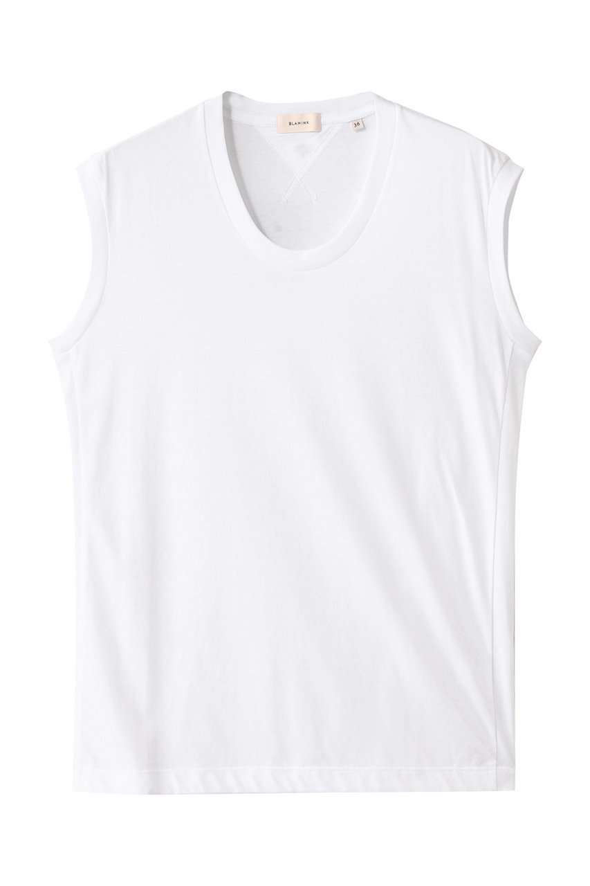 【ブラミンク/BLAMINK】の【BLMK】ロゴノースリーブ インテリア・キッズ・メンズ・レディースファッション・服の通販 founy(ファニー) 　ファッション　Fashion　レディースファッション　Ladies' Fashion Online　トップス・カットソー　Tops/Tshirt　キャミソール / ノースリーブ　No Sleeves　シャツ/ブラウス　Shirts/Blouses　ロング / Tシャツ　T-Shirts　カットソー　Cut and Sewn　2025年　2025　2025-2026秋冬・A/W　Aw/Autumn/Winter/Fw/Fall/2025-2026　インナー　Inner　キャミソール　Camisole　コンパクト　Compact　タンク　Tank　ノースリーブ　No Sleeve　ベーシック　Basic　A/W・秋冬　Aw・Autumn/Winter・Fw・Fall-Winter　ホワイト|ID: prp329100004586583 ipo3291000000032523259