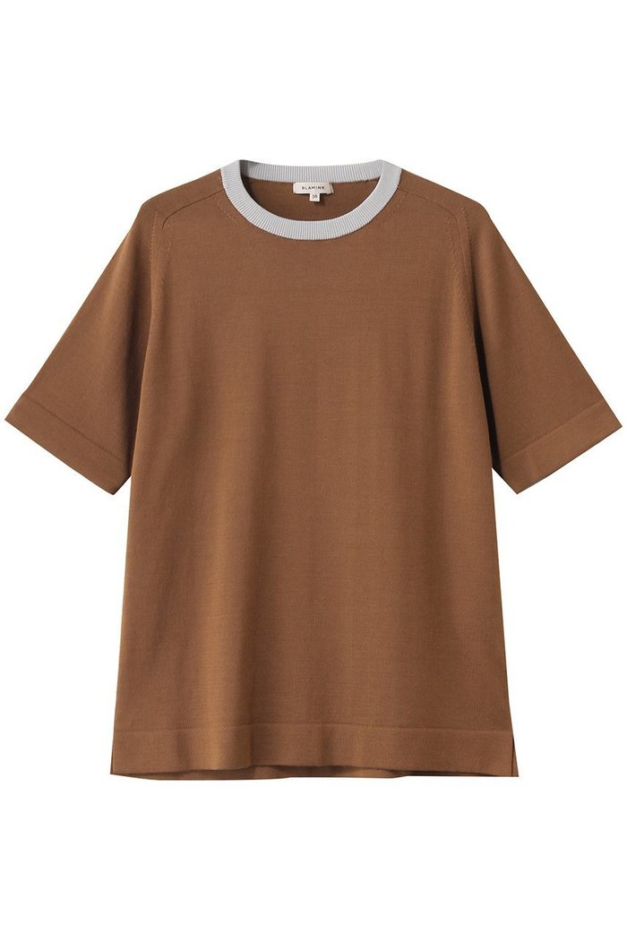 【ブラミンク/BLAMINK】のクルーネックショートスリーブニット インテリア・キッズ・メンズ・レディースファッション・服の通販 founy(ファニー) https://founy.com/ ファッション Fashion レディースファッション Ladies' Fashion Online トップス・カットソー Tops/Tshirt ニット Knit Tops プルオーバー Pullover 2025年 2025 2025-2026秋冬・A/W Aw/Autumn/Winter/Fw/Fall/2025-2026 シンプル Simple ボトム Bottom A/W・秋冬 Aw・Autumn/Winter・Fw・Fall-Winter |ID: prp329100004586587 ipo3291000000032523286
