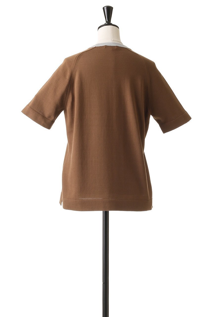 【ブラミンク/BLAMINK】のクルーネックショートスリーブニット 人気、トレンドファッション・服の通販 founy(ファニー) 　ファッション　Fashion　レディースファッション　Ladies' Fashion Online　トップス・カットソー　Tops/Tshirt　ニット　Knit Tops　プルオーバー　Pullover　2025年　2025　2025-2026秋冬・A/W　Aw/Autumn/Winter/Fw/Fall/2025-2026　シンプル　Simple　ボトム　Bottom　A/W・秋冬　Aw・Autumn/Winter・Fw・Fall-Winter　other-4|ID: prp329100004586587 ipo3291000000032523291