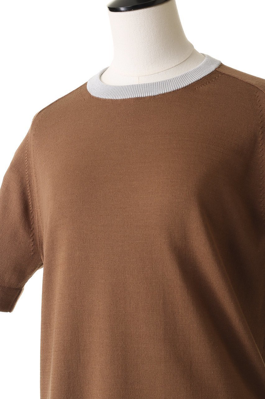 【ブラミンク/BLAMINK】のクルーネックショートスリーブニット 人気、トレンドファッション・服の通販 founy(ファニー) 　ファッション　Fashion　レディースファッション　Ladies' Fashion Online　トップス・カットソー　Tops/Tshirt　ニット　Knit Tops　プルオーバー　Pullover　2025年　2025　2025-2026秋冬・A/W　Aw/Autumn/Winter/Fw/Fall/2025-2026　シンプル　Simple　ボトム　Bottom　A/W・秋冬　Aw・Autumn/Winter・Fw・Fall-Winter　other-5|ID: prp329100004586587 ipo3291000000032523293