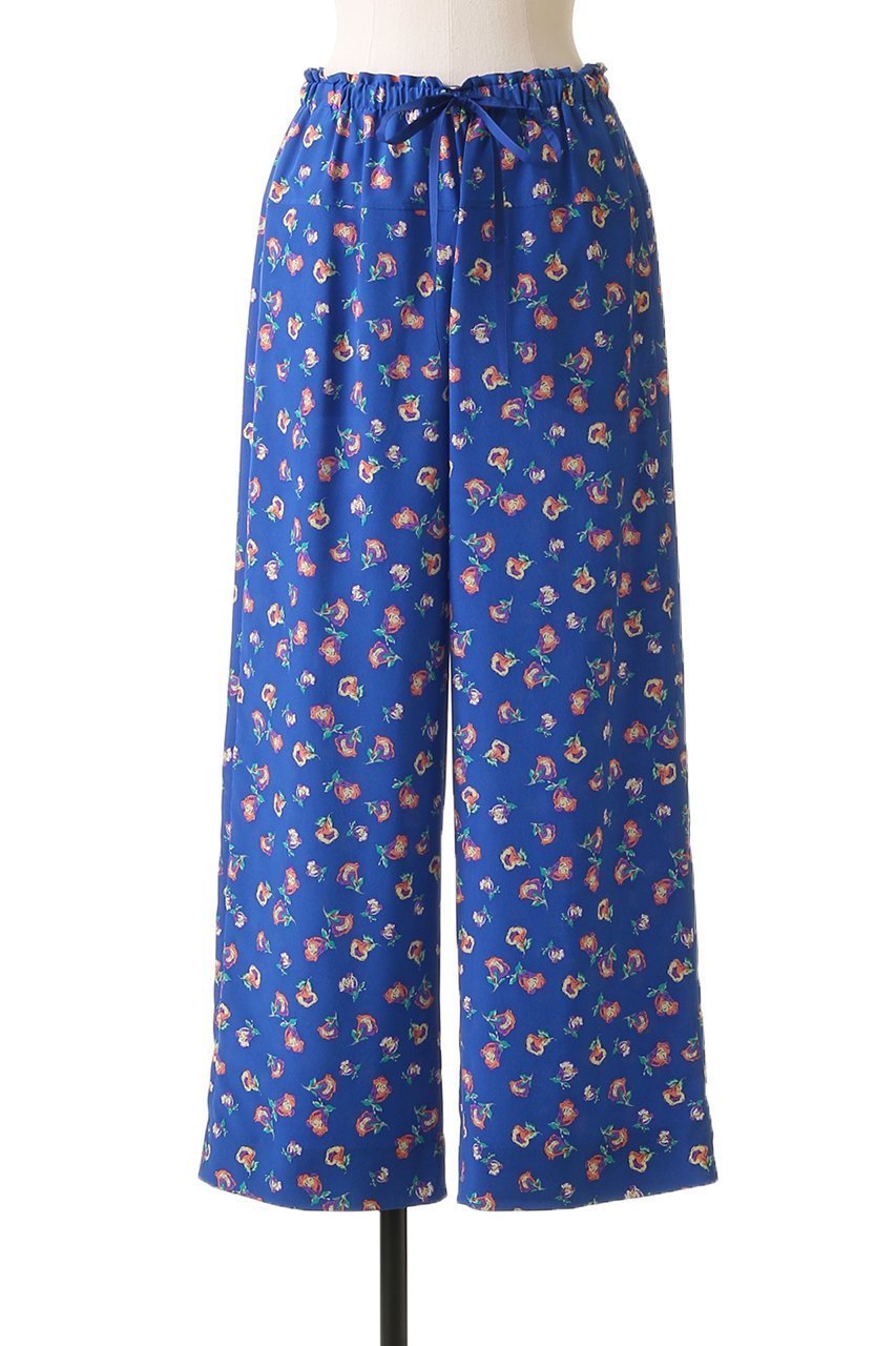 【ブラミンク/BLAMINK】のフラワープリントドロストパンツ 人気、トレンドファッション・服の通販 founy(ファニー) 　ファッション　Fashion　レディースファッション　Fashion for Women　パンツ　Pants & Trousers　2025年　2025　2025-2026秋冬・A/W　Autumn/Winter 2025–26 AW25–26　なめらか　Smooth, Silky Texture　シルク　Silk, 100% Silk　シンプル　Simple, Minimal　バランス　Balance, Style Balance　フラワー　Flower, Floral　プリント　Print, Printed Pattern　A/W・秋冬　Autumn/Winter　other-2|ID: prp329100004586588 ipo3291000000032523298