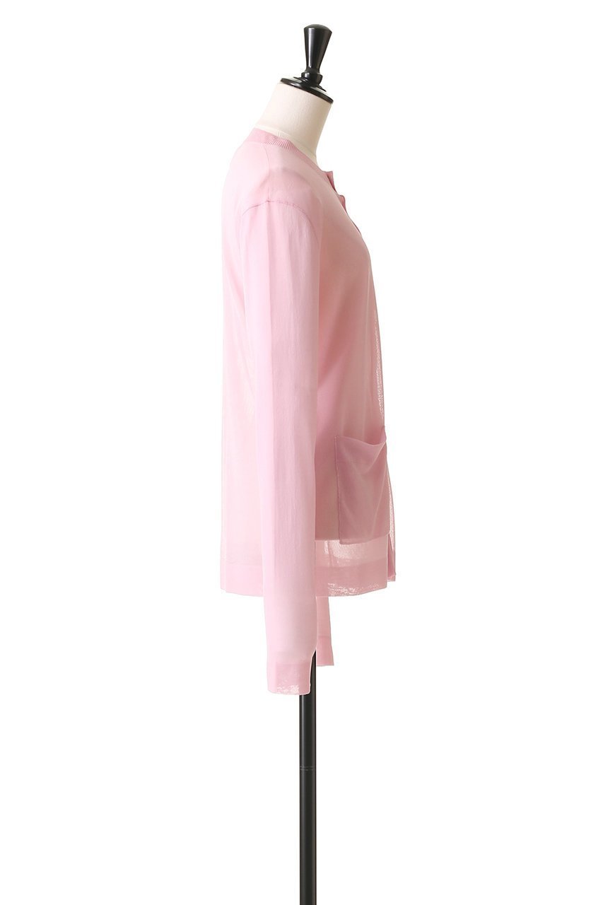 【ブラミンク/BLAMINK】のクルーネックカーディガン 人気、トレンドファッション・服の通販 founy(ファニー) 　ファッション　Fashion　レディースファッション　Fashion for Women　トップス・カットソー　Cut & Sew Tops　ニット　Knit Tops & Sweaters　カーディガン・羽織り　Layered Style Cardigans　2025年　2025　2025-2026秋冬・A/W　Autumn/Winter 2025–26 AW25–26　なめらか　Smooth, Silky Texture　インナー　Innerwear　カーディガン　Cardigan, Knitwear　シアー　Sheer, See-Through　シルク　Silk, 100% Silk　フォルム　Silhouette, Form　ポケット　Pocket, Pocket Detail　エレガント 上品　Elegant　再入荷　Restock / Back in Stock　A/W・秋冬　Autumn/Winter　other-3|ID: prp329100004586600 ipo3291000000032523372