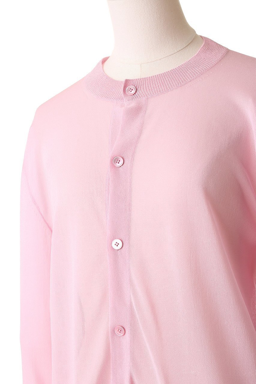 【ブラミンク/BLAMINK】のクルーネックカーディガン 人気、トレンドファッション・服の通販 founy(ファニー) 　ファッション　Fashion　レディースファッション　Fashion for Women　トップス・カットソー　Cut & Sew Tops　ニット　Knit Tops & Sweaters　カーディガン・羽織り　Layered Style Cardigans　2025年　2025　2025-2026秋冬・A/W　Autumn/Winter 2025–26 AW25–26　なめらか　Smooth, Silky Texture　インナー　Innerwear　カーディガン　Cardigan, Knitwear　シアー　Sheer, See-Through　シルク　Silk, 100% Silk　フォルム　Silhouette, Form　ポケット　Pocket, Pocket Detail　エレガント 上品　Elegant　再入荷　Restock / Back in Stock　A/W・秋冬　Autumn/Winter　other-5|ID: prp329100004586600 ipo3291000000032523374