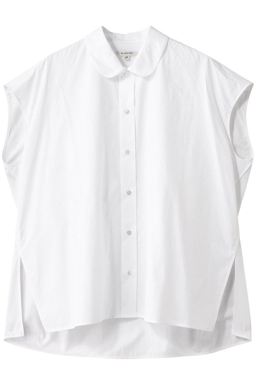 【ブラミンク/BLAMINK】のラウンドカラーノースリーブブラウス 人気、トレンドファッション・服の通販 founy(ファニー) 　ファッション　Fashion　レディースファッション　Ladies' Fashion Online　トップス・カットソー　Tops/Tshirt　キャミソール / ノースリーブ　No Sleeves　シャツ/ブラウス　Shirts/Blouses　2025年　2025　2025-2026秋冬・A/W　Aw/Autumn/Winter/Fw/Fall/2025-2026　シンプル　Simple　センター　Center　ノースリーブ　No Sleeve　ラウンド　Round　ワイド　Wide　定番　Standard　A/W・秋冬　Aw・Autumn/Winter・Fw・Fall-Winter　 other-1|ID: prp329100004586603 ipo3291000000032523387