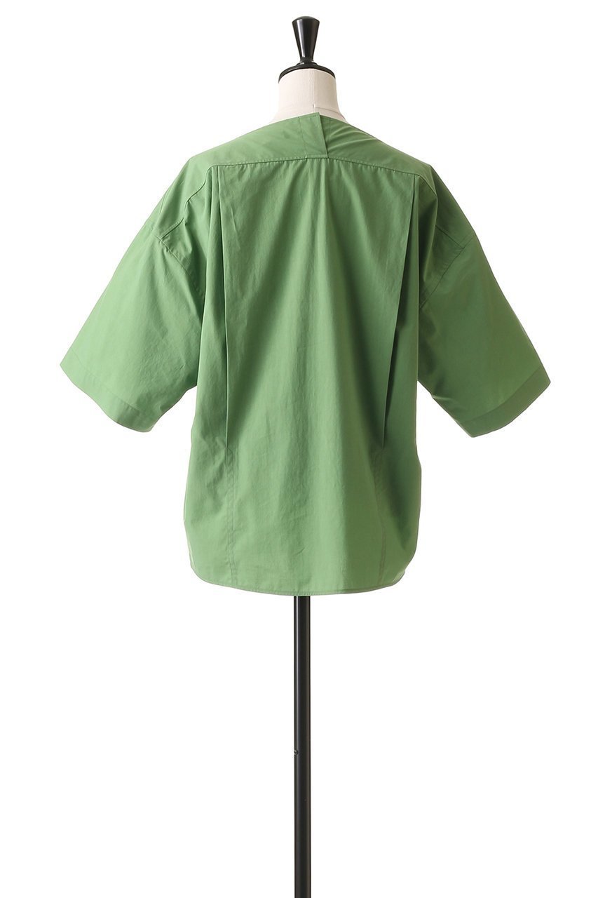 【ブラミンク/BLAMINK】のボートネックショートスリーブブラウス 人気、トレンドファッション・服の通販 founy(ファニー) 　ファッション　Fashion　レディースファッション　Fashion for Women　トップス・カットソー　Cut & Sew Tops　シャツ・ブラウス・オフィスカジュアル　Elegant Blouses & Button-Ups　ショート　Short, Short Length　スクエア　Square, Square Shape　スリーブ　Sleeve, Long Sleeve / Short Sleeve　ボトム　Bottoms, Lower Wear　リラックス　Relax, Relaxed Fit　エレガント 上品　Elegant　other-4|ID: prp329100004586604 ipo3291000000032523402