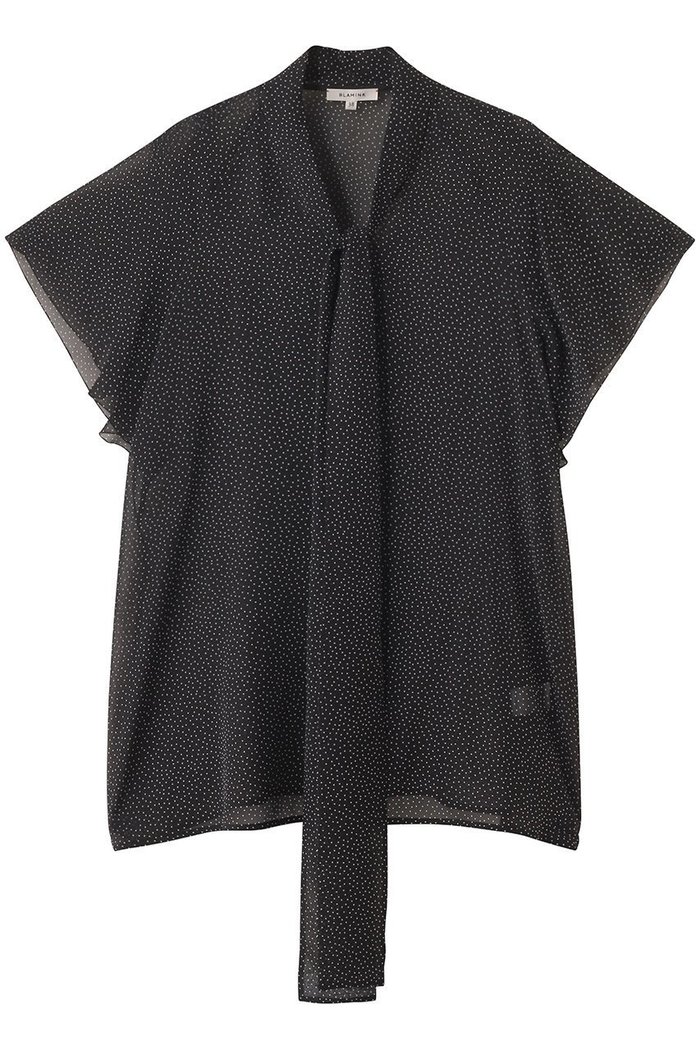 【ブラミンク/BLAMINK】のドットフレアスリーブブラウス インテリア・キッズ・メンズ・レディースファッション・服の通販 founy(ファニー) https://founy.com/ ファッション Fashion レディースファッション Fashion for Women トップス・カットソー Cut & Sew Tops シャツ・ブラウス・オフィスカジュアル Elegant Blouses & Button-Ups インナー Innerwear シアー Sheer, See-Through ショート Short, Short Length ジャケット Jacket, Outerwear スリーブ Sleeve, Long Sleeve / Short Sleeve トレンド Trend, Trending Now ドット Polka Dot, Dot Pattern バランス Balance, Style Balance フェミニン Feminine, Girly フォルム Silhouette, Form フレア Flare, Flared モダン Modern, Contemporary ランダム Random, Irregular リボン Ribbon, Bow エレガント 上品 Elegant |ID: prp329100004586610 ipo3291000000032523425