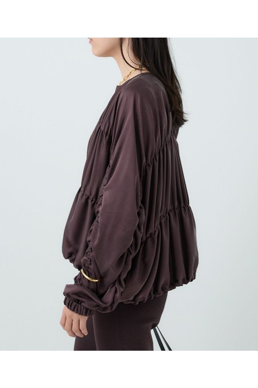 【カオス/Chaos】のクシュクシュブルゾン 人気、トレンドファッション・服の通販 founy(ファニー) 　ファッション　Fashion　レディースファッション　Ladies' Fashion Online　アウター　Coat Outerwear　ジャケット　Jackets　ブルゾン　Blouson/Jackets　おすすめ　Recommend　サテン　Satin　シルク　Silk　ジャケット　Jacket　ストレッチ　Stretch　フロント　Front　ブルゾン　Blouson　エレガント 上品　Elegant　定番　Standard　NEW・新作・新着・新入荷　New Arrivals　洗える　Washable　other-6|ID: prp329100004586613 ipo3291000000032523454