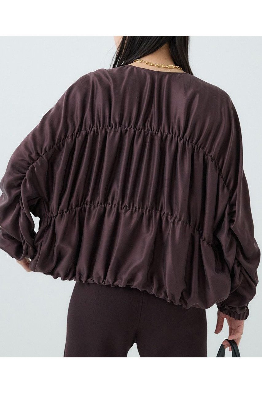 【カオス/Chaos】のクシュクシュブルゾン 人気、トレンドファッション・服の通販 founy(ファニー) 　ファッション　Fashion　レディースファッション　Ladies' Fashion Online　アウター　Coat Outerwear　ジャケット　Jackets　ブルゾン　Blouson/Jackets　おすすめ　Recommend　サテン　Satin　シルク　Silk　ジャケット　Jacket　ストレッチ　Stretch　フロント　Front　ブルゾン　Blouson　エレガント 上品　Elegant　定番　Standard　NEW・新作・新着・新入荷　New Arrivals　洗える　Washable　other-7|ID: prp329100004586613 ipo3291000000032523455