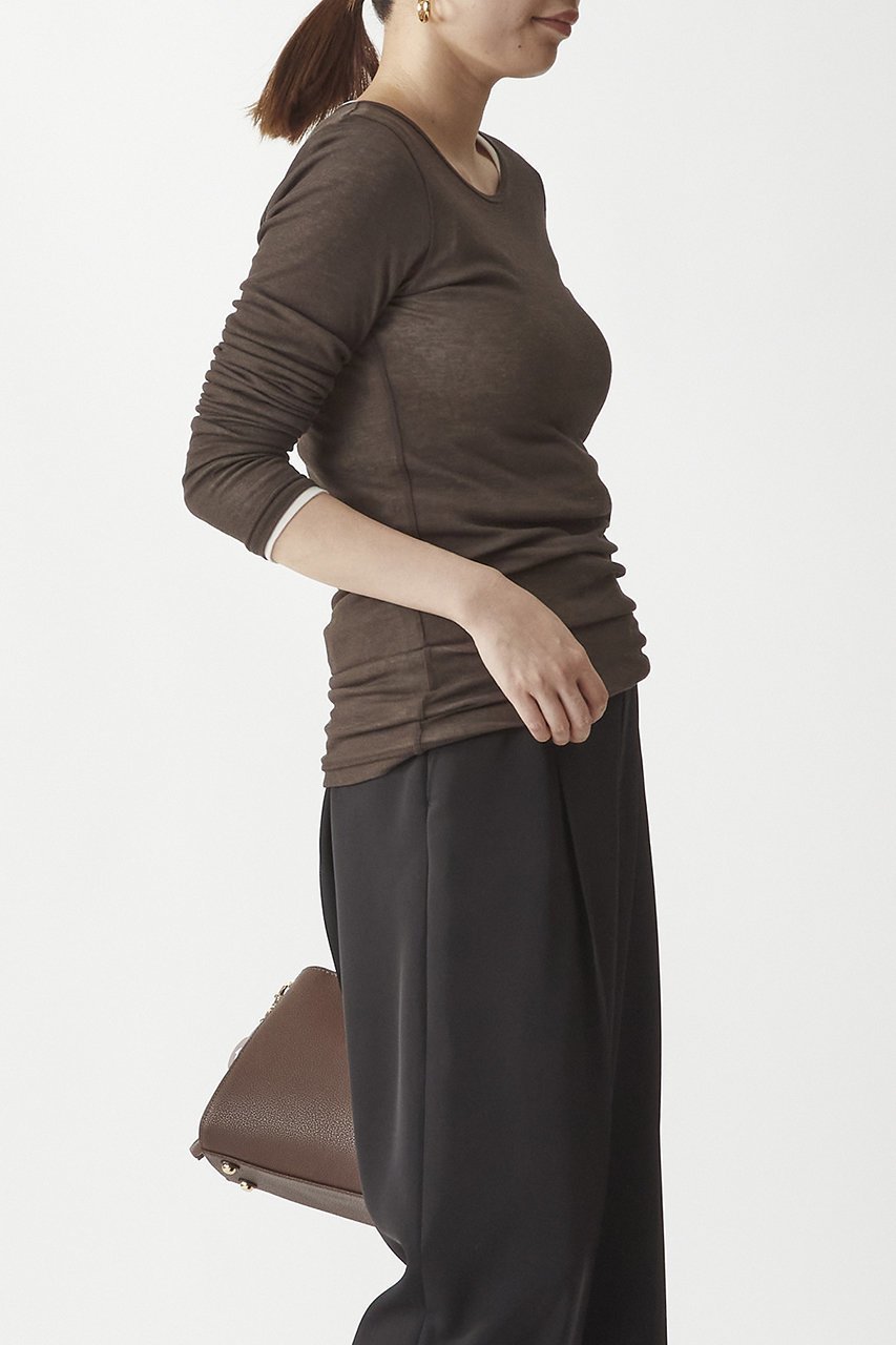 【プルミエ アロンディスモン/1er Arrondissement】の【PROTAGONISTA】レイヤートップス(2枚セット) 人気、トレンドファッション・服の通販 founy(ファニー) 　ファッション　Fashion　レディースファッション　Fashion for Women　トップス・カットソー　Cut & Sew Tops　シャツ・ブラウス・オフィスカジュアル　Elegant Blouses & Button-Ups　ロングTシャツ・Tシャツ　Longline T-Shirts & Tees　カットソー・ベーシックTシャツ　Cut-and-Sewn Tops / Stretch Tees & Basics　インナー　Innerwear　キャミワンピース　Cami Dress, Slip Dress　コレクション　Collection, Seasonal Line　スリーブ　Sleeve, Long Sleeve / Short Sleeve　フィット　Fit, Slim Fit　ベスト　Vest, Waistcoat　ベーシック　Basic, Essential　ミックス　Mix, Mixed Style　リラックス　Relax, Relaxed Fit　ロング　Long, Long-Length　再入荷　Restock / Back in Stock　長袖　Long Sleeve, Full Sleeve　other-2|ID: prp329100004586615 ipo3291000000035580053