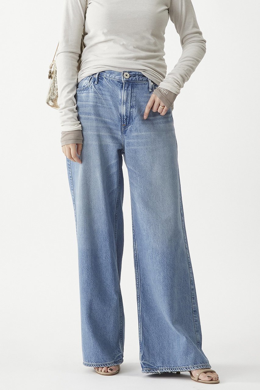 【プルミエ アロンディスモン/1er Arrondissement】の【upper hights】“THE LAUREN”デニムパンツ インテリア・キッズ・メンズ・レディースファッション・服の通販 founy(ファニー) 　ファッション　Fashion　レディースファッション　Ladies' Fashion Online　パンツ　Pants　デニムパンツ　Denim Pants　シンプル　Simple　スタイリッシュ　Stylish　デニム　Denim　バランス　Balance　フレア　Flare　NEW・新作・新着・新入荷　New Arrivals　ライトブルー|ID: prp329100004586616 ipo3291000000032523489