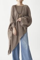 【プルミエ アロンディスモン/1er Arrondissement】の【PROTAGONISTA】リネンポンチョ ブラウン|ID: prp329100004586618 ipo3291000000035401544