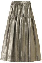 【プルミエ アロンディスモン/1er Arrondissement】のコットン箔プリントスカート カーキ|ID: prp329100004586625 ipo3291000000035580093