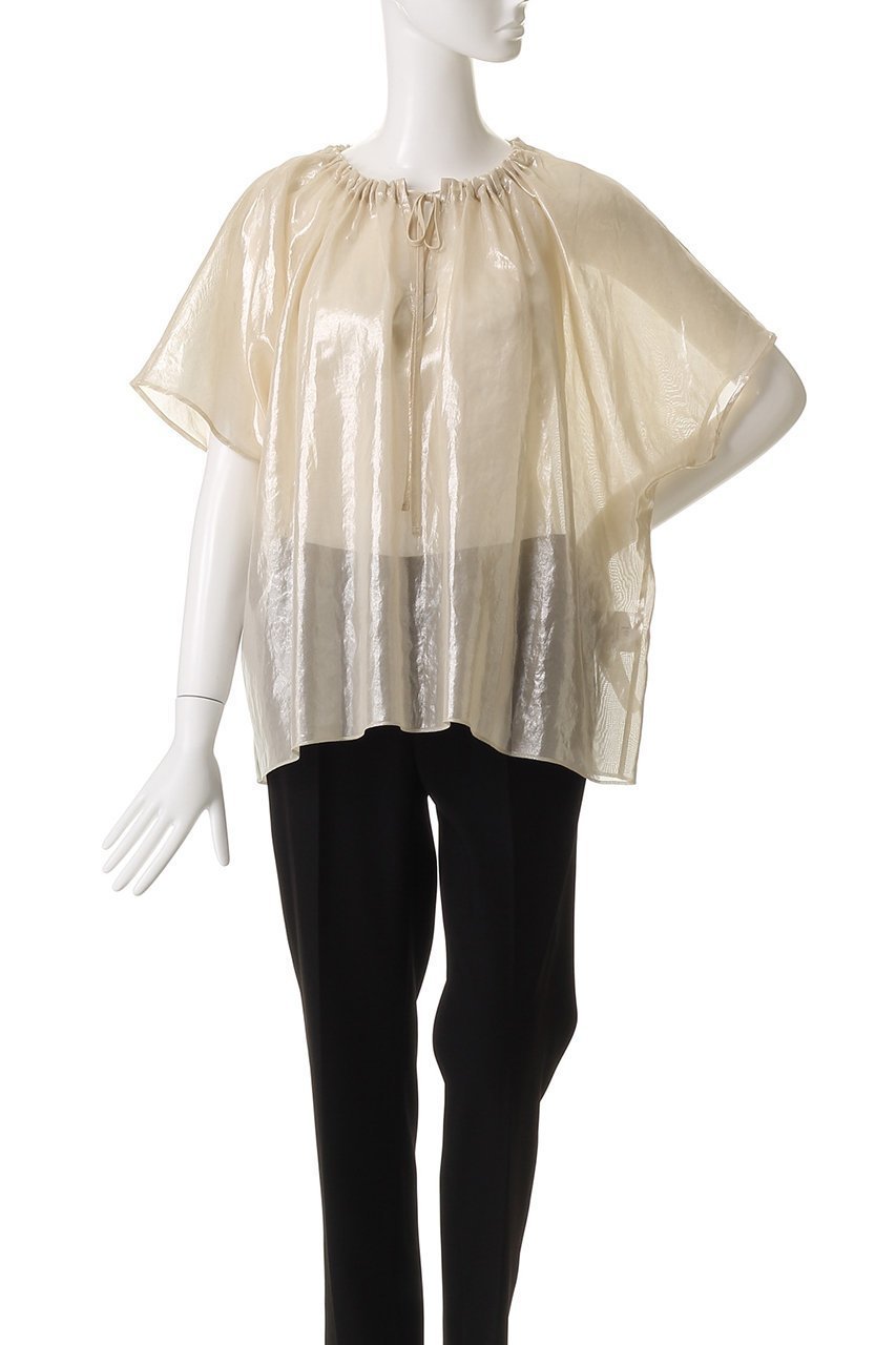 【プルミエ アロンディスモン/1er Arrondissement】のコットン箔プリントブラウス 人気、トレンドファッション・服の通販 founy(ファニー) 　ファッション　Fashion　レディースファッション　Fashion for Women　トップス・カットソー　Cut & Sew Tops　シャツ・ブラウス・オフィスカジュアル　Elegant Blouses & Button-Ups　ショート　Short, Short Length　スリーブ　Sleeve, Long Sleeve / Short Sleeve　トレンド　Trend, Trending Now　フォルム　Silhouette, Form　プリント　Print, Printed Pattern　リュクス　Luxury, Elegant, High-End, Chic　再入荷　Restock / Back in Stock　other-2|ID: prp329100004586626 ipo3291000000035401575