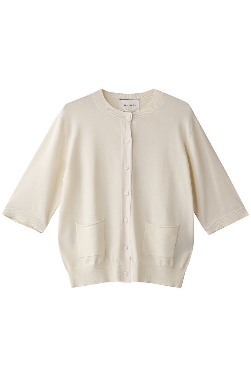 【ベイジ,/BEIGE,】のVALOIS(ヴァロア)/ジョーゼットトリム半袖カーディガン インテリア・キッズ・メンズ・レディースファッション・服の通販 founy(ファニー) 　ファッション　Fashion　レディースファッション　Ladies' Fashion Online　トップス・カットソー　Tops/Tshirt　ニット　Knit Tops　カーディガン　Cardigans　2025年　2025　2025-2026秋冬・A/W　Aw/Autumn/Winter/Fw/Fall/2025-2026　なめらか　Smooth　カーディガン　Cardigan　ジョーゼット　Georgette　半袖　Short Sleeve　A/W・秋冬　Aw・Autumn/Winter・Fw・Fall-Winter　Ecru|ID: prp329100004586627 ipo3291000000032523567