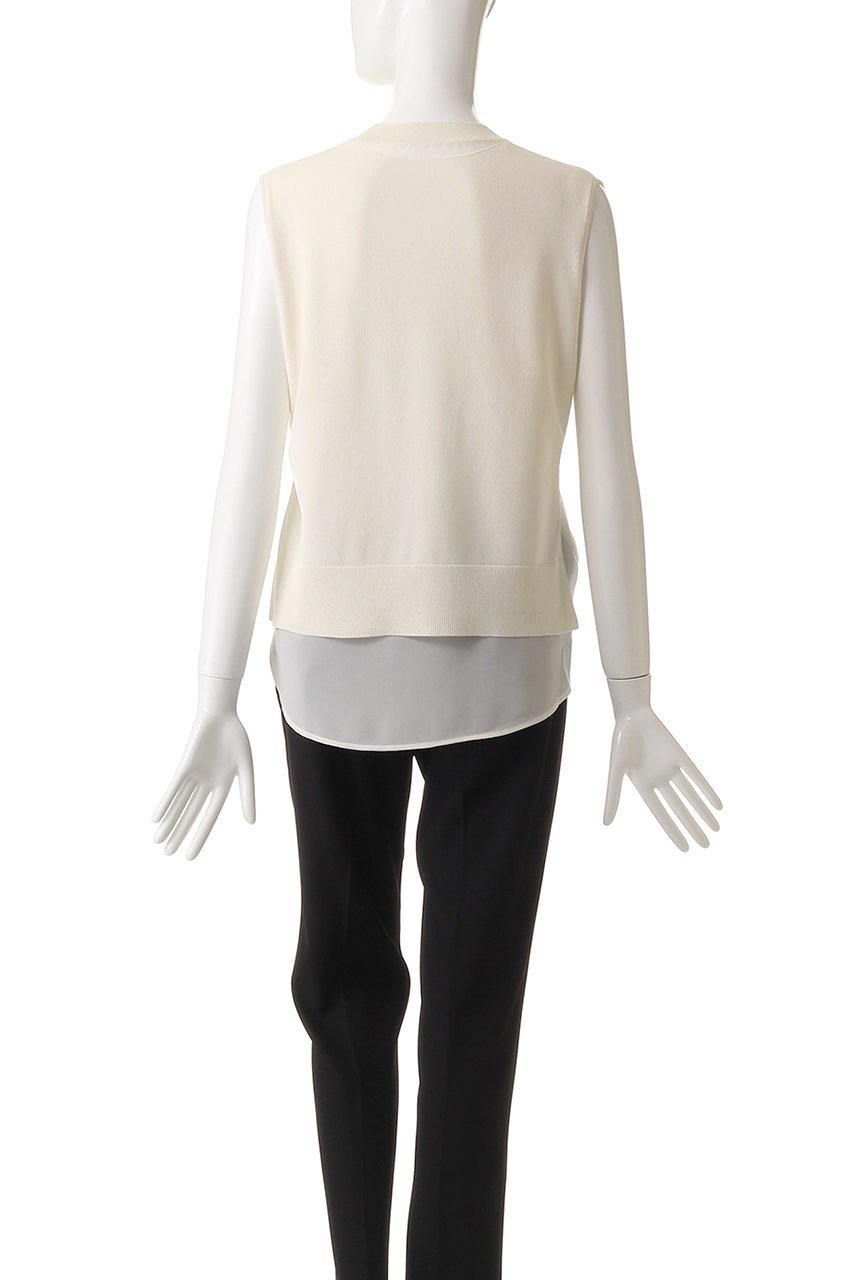 【ベイジ,/BEIGE,】のVALOIS(ヴァロア)/バックシフォンレイヤードニット 人気、トレンドファッション・服の通販 founy(ファニー) 　ファッション　Fashion　レディースファッション　Ladies' Fashion Online　トップス・カットソー　Tops/Tshirt　ニット　Knit Tops　プルオーバー　Pullover　2025年　2025　2025-2026秋冬・A/W　Aw/Autumn/Winter/Fw/Fall/2025-2026　なめらか　Smooth　シフォン　Chiffon　シンプル　Simple　フロント　Front　A/W・秋冬　Aw・Autumn/Winter・Fw・Fall-Winter　other-4|ID: prp329100004586628 ipo3291000000032523578