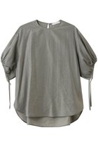 【エブール/ebure】の【6/27 0:00販売開始】【店舗限定】ブレンドヤーンキュプラシルク パフスリーブブラウス オリーブ|ID:prp329100004587567