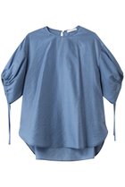【エブール/ebure】の【店舗限定】ブレンドヤーンキュプラシルク パフスリーブブラウス ブルー|ID: prp329100004587567 ipo3291000000036081176