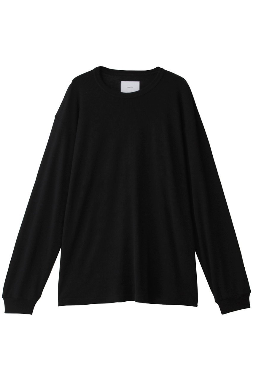 【シュタイン/ssstein】の【UNISEX】FINE WOOL OVERSIZED LONG SLEEVE TEE インテリア・キッズ・メンズ・レディースファッション・服の通販 founy(ファニー) 　ファッション　Fashion　レディースファッション　Fashion for Women　トップス・カットソー　Cut & Sew Tops　シャツ・ブラウス・オフィスカジュアル　Elegant Blouses & Button-Ups　ロングTシャツ・Tシャツ　Longline T-Shirts & Tees　カットソー・ベーシックTシャツ　Cut-and-Sewn Tops / Stretch Tees & Basics　ユニセックス　Unisex, Genderless　インナー　Innerwear　スリーブ　Sleeve, Long Sleeve / Short Sleeve　ロング　Long, Long-Length　ブラック|ID: prp329100004587569 ipo3291000000035613296
