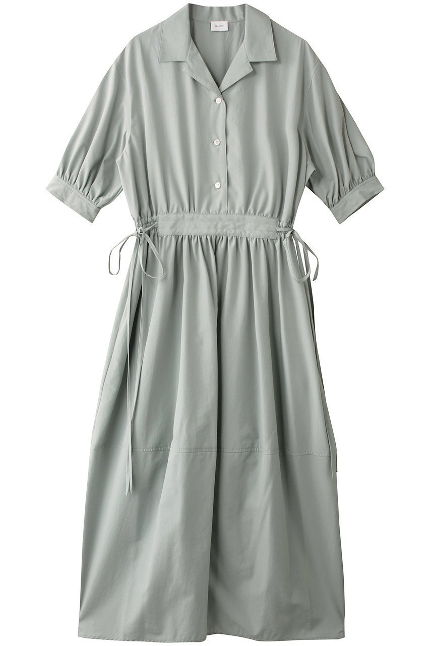 【マノフ/MANOF】のTYPEWEITER GATHER ONE PIECE/ワンピース インテリア・キッズ・メンズ・レディースファッション・服の通販 founy(ファニー) 　ファッション　Fashion　レディースファッション　Fashion for Women　ワンピース　Dresses　チュニック　Tunic Tops & Dresses　コンパクト　Compact, Small Size　スリーブ　Sleeve, Long Sleeve / Short Sleeve　チュニック　Tunic, Long Top　トレンド　Trend, Trending Now　バルーン　Balloon, Balloon Silhouette　フェミニン　Feminine, Girly　リボン　Ribbon, Bow　ルーズ　Loose, Oversized　ロング　Long, Long-Length　MINT|ID: prp329100004587574 ipo3291000000035613315