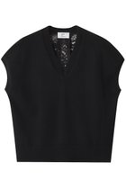 【プルミエ アロンディスモン/1er Arrondissement】のバックレースコットンプルオーバー 人気、トレンドファッション・服の通販 founy(ファニー) ファッション Fashion レディースファッション Ladies' Fashion Online トップス・カットソー Tops/Tshirt ニット Knit Tops プルオーバー Pullover 2025年 2025 シアー Sheer シンプル Simple フロント Front レース Race エレガント 上品 Elegant A/W・秋冬 Aw・Autumn/Winter・Fw・Fall-Winter thumbnail ブラック|ID: prp329100004587609 ipo3291000000032535951
