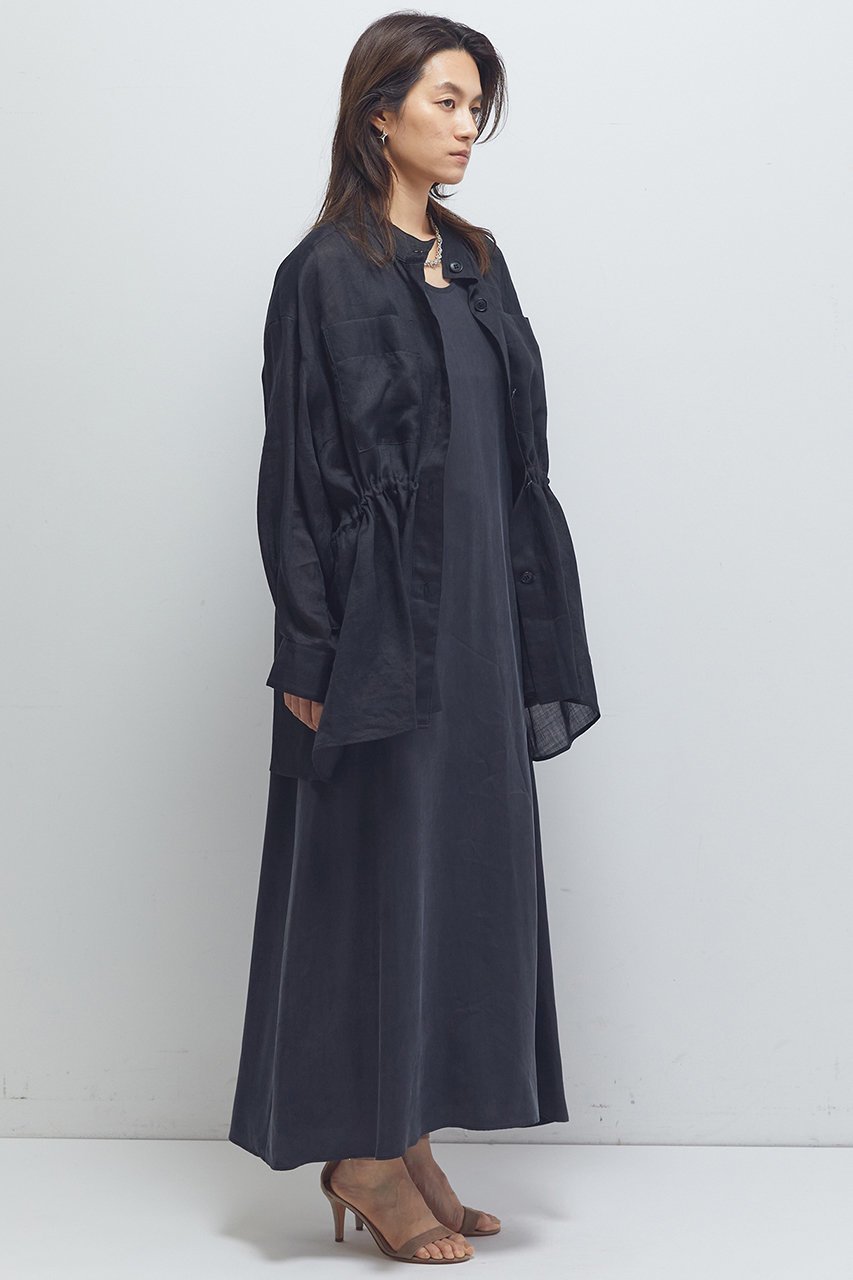 【プルミエ アロンディスモン/1er Arrondissement】のキュプラフィブリルフレアーワンピース 人気、トレンドファッション・服の通販 founy(ファニー) 　ファッション　Fashion　レディースファッション　Fashion for Women　ワンピース　Dresses　チュニック　Tunic Tops & Dresses　2025年　2025　2025-2026秋冬・A/W　Autumn/Winter 2025–26 AW25–26　とろみ　Fluid, Flowy Fabric　キュプラ　Cupro, Eco Fabric　シンプル　Simple, Minimal　チュニック　Tunic, Long Top　ロング　Long, Long-Length　A/W・秋冬　Autumn/Winter　other-8|ID: prp329100004587612 ipo3291000000032586785